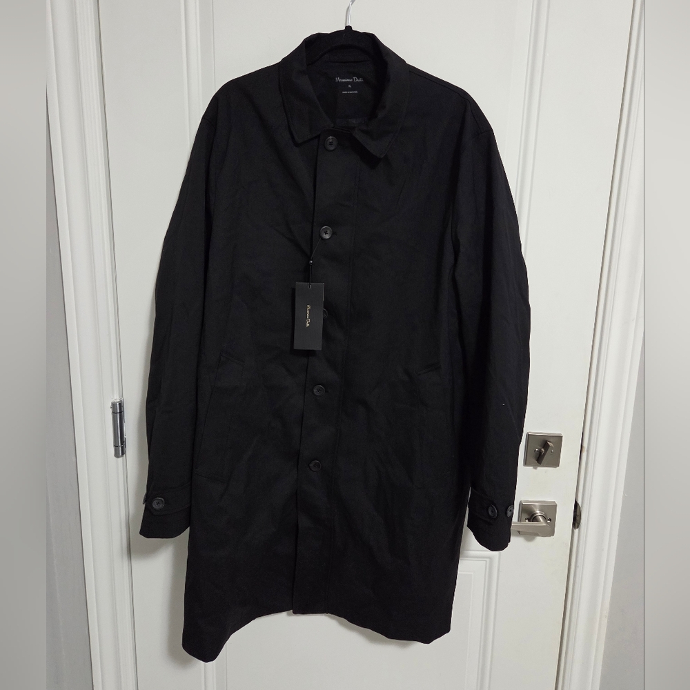 NWT - Massimo Dutti Men's Wool Blended Trench Coat - Made In Portugal - Size XL